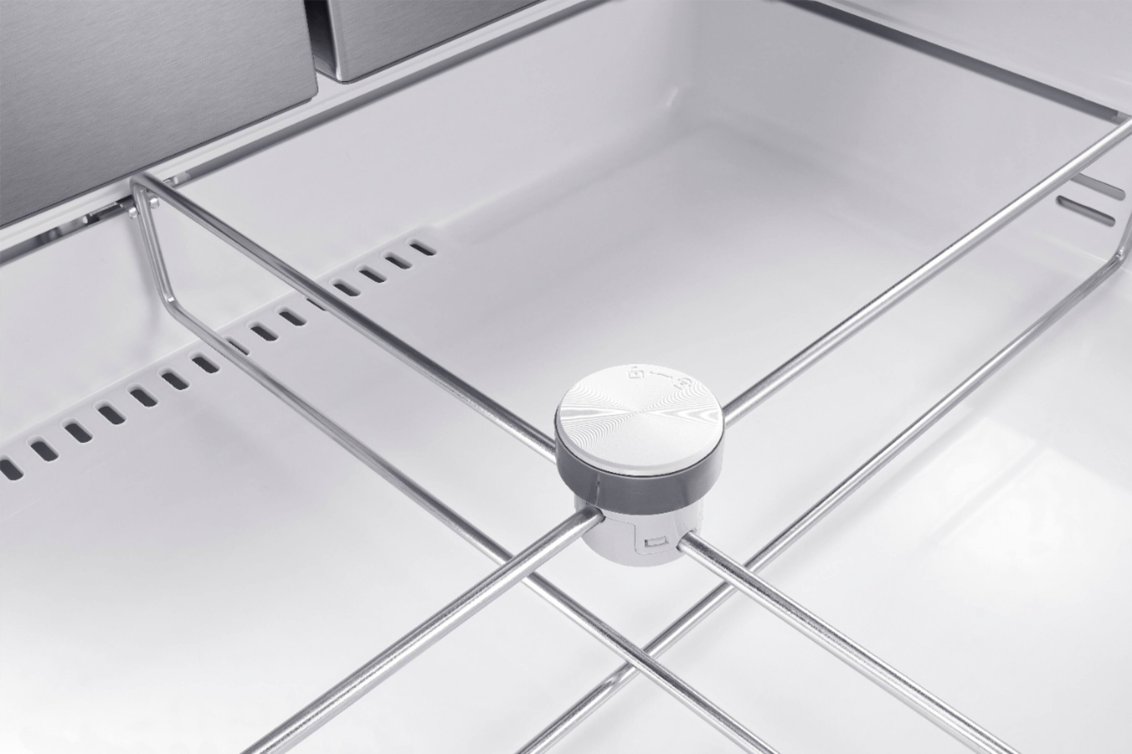 Alt View 27. Samsung - 22.4 cu. ft. 4-Door French Door Counter Depth Refrigerator with Food Showcase - Stainless Steel.