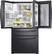 Alt View 1. Samsung - 22.4 cu. ft. 4-Door French Door Counter Depth Smart Refrigerator with Food Showcase - Fingerprint Resistant Black Stainless Steel.