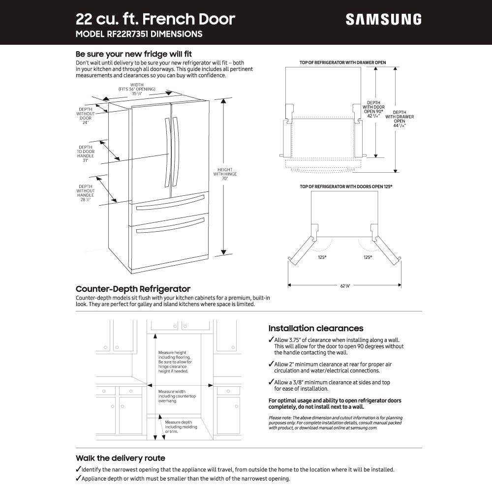 Samsung 22 4 Cu Ft Door French
