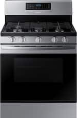Samsung - 5.8 Cu. Ft. Self-Cleaning Freestanding Gas Range - Stainless Steel - Front_Standard