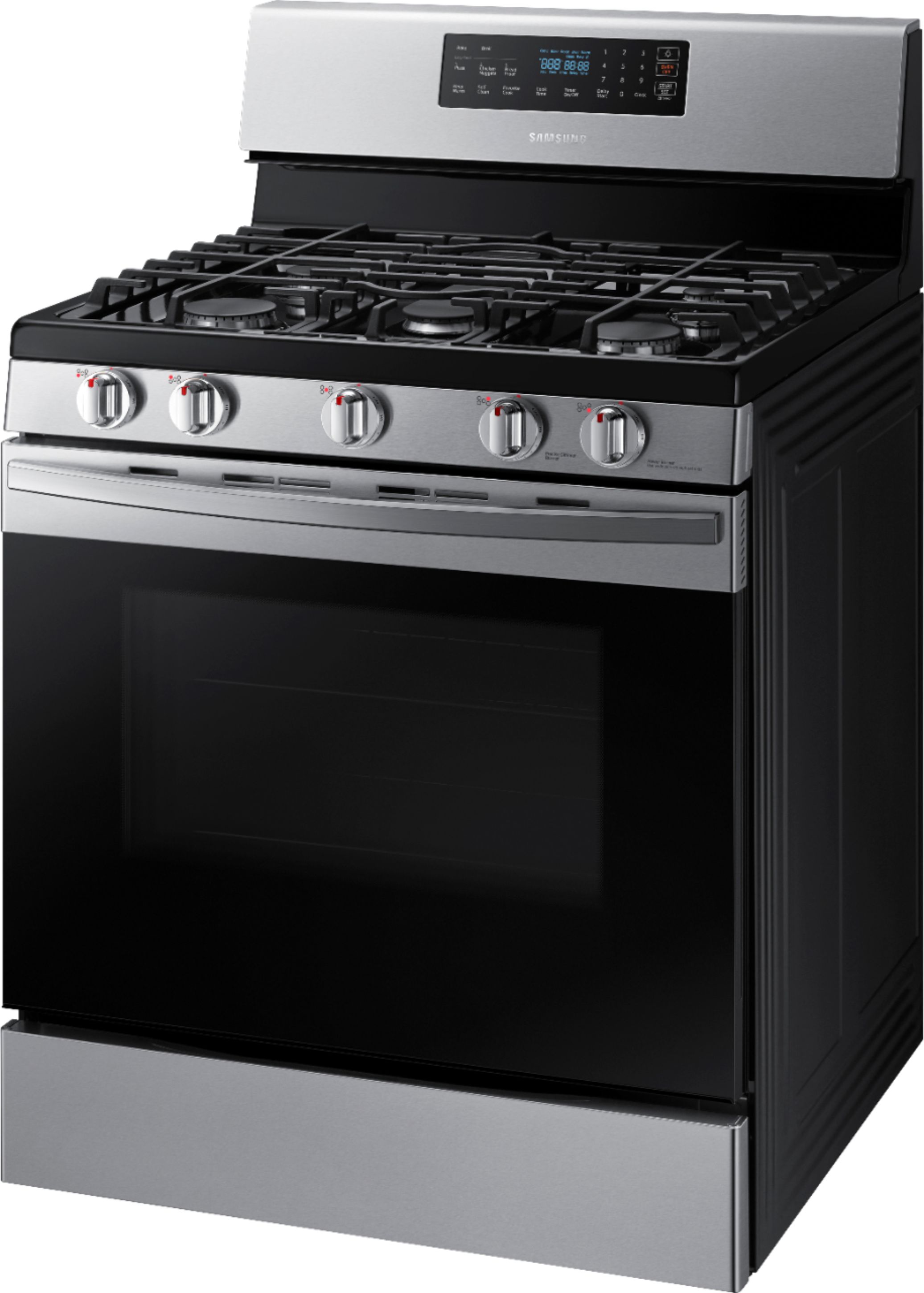 Left View: Fulgor Milano - 4.4 Cu. Ft. Freestanding Gas Convection Range - Stainless steel