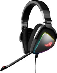 ASUS - ROG Delta RGB Wired Gaming Headset for PC, Mac, PS4, Nintendo Switch, Mobile Devices - Black - Front_Zoom