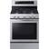 Front. Samsung - 5.8 Cu. Ft. Self-Cleaning Freestanding Gas Convection Range - Stainless Steel.