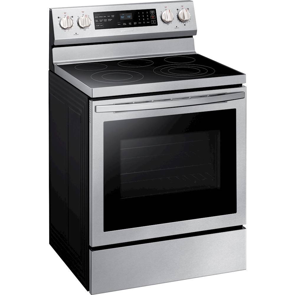Angle View: Café - 5.6 Cu. Ft. Self-Cleaning Freestanding Gas Convection Range - Stainless steel