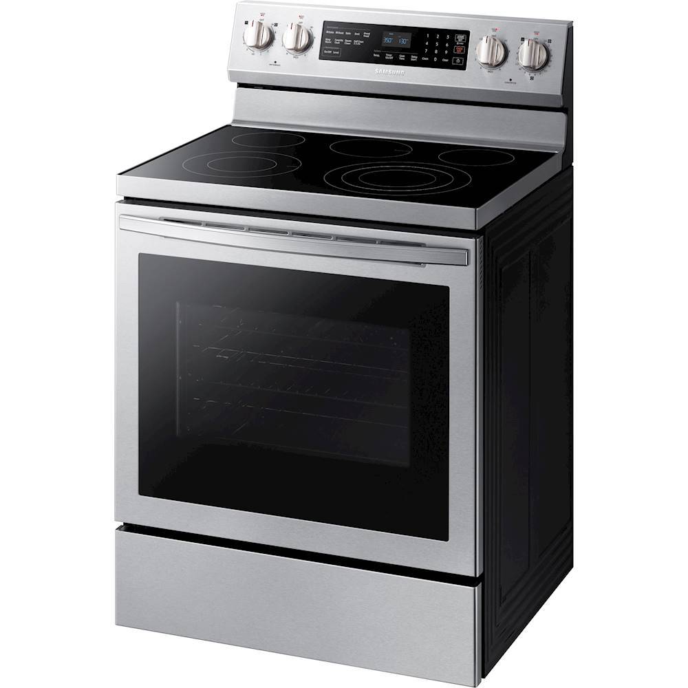 Left View: Café - 5.6 Cu. Ft. Self-Cleaning Freestanding Gas Convection Range - Stainless steel