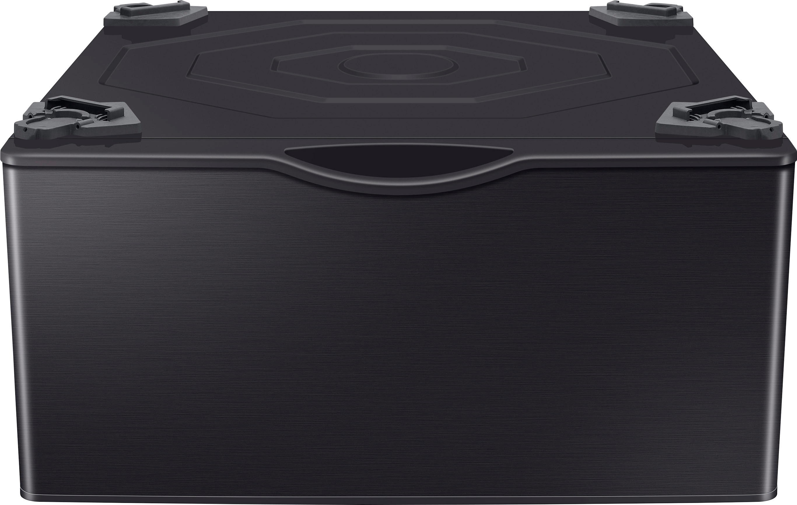 Samsung Washer/Dryer Laundry Pedestal with Storage Drawer Brushed Black