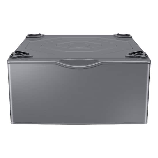 Samsung Washer Dryer Laundry Pedestal With Storage Drawer Platinum We402np Best Buy