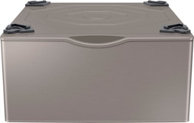 Samsung - Washer/Dryer Laundry Pedestal with Storage Drawer - Champagne - Front_Zoom