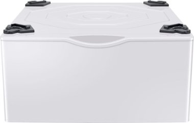 Samsung - Washer/Dryer Laundry Pedestal with Storage Drawer - White - Front_Zoom