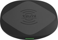 Front Zoom. Tzumi - HyperCharge 10W Qi Certified Wireless Charging Pad for iPhone/Android - Black.