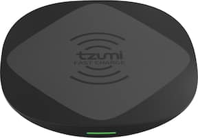 Tzumi - HyperCharge 10W Qi Certified Wireless Charging Pad for iPhone/Android - Black - Front_Zoom