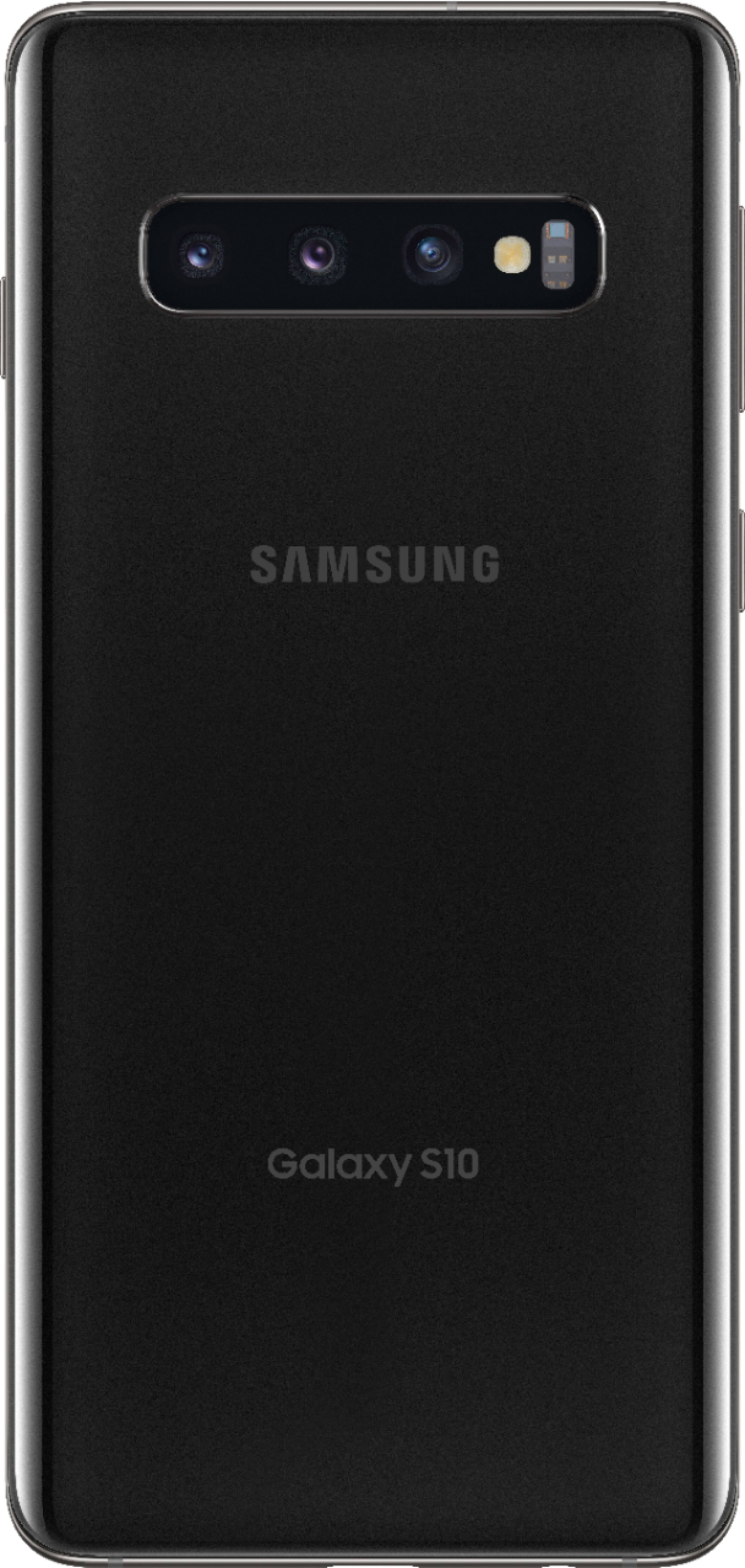 Back. Samsung - Galaxy S10 with 128GB Memory Cell Phone (Unlocked) Prism Prism - Black.