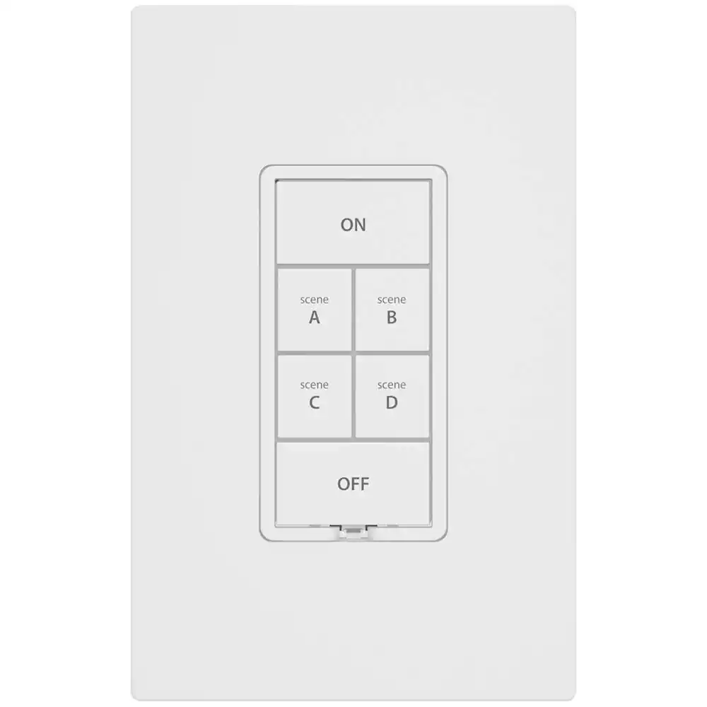 Alt View 11. INSTEON - 6-Button Dimmer Keypad - White.