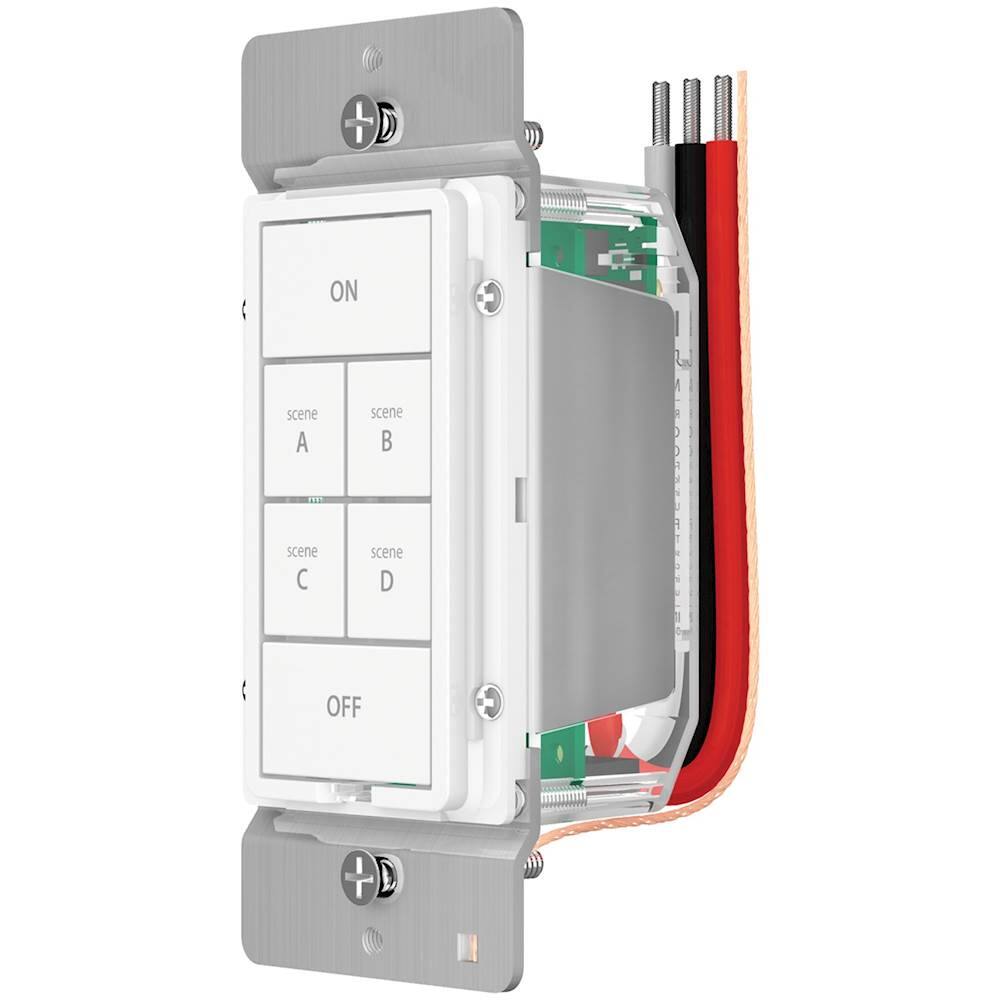 Alt View 12. INSTEON - 6-Button Dimmer Keypad - White.