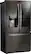 Angle. LG - 21.9 Cu. Ft. French Door-in-Door Counter-Depth Smart Refrigerator with InstaView - Black Stainless Steel.