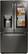 Front. LG - 21.9 Cu. Ft. French Door-in-Door Counter-Depth Smart Refrigerator with InstaView - Black Stainless Steel.