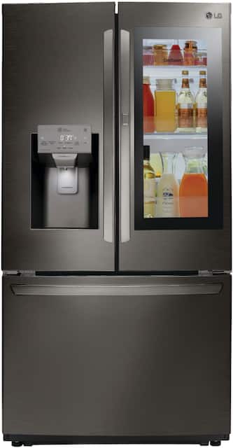 Lg 21 9 Cu Ft French Door In Door Counter Depth Refrigerator Black Stainless Steel Lfxc22596d Best Buy