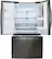 Alt View 2. LG - 21.9 Cu. Ft. French Door-in-Door Counter-Depth Smart Refrigerator with InstaView - Black Stainless Steel.