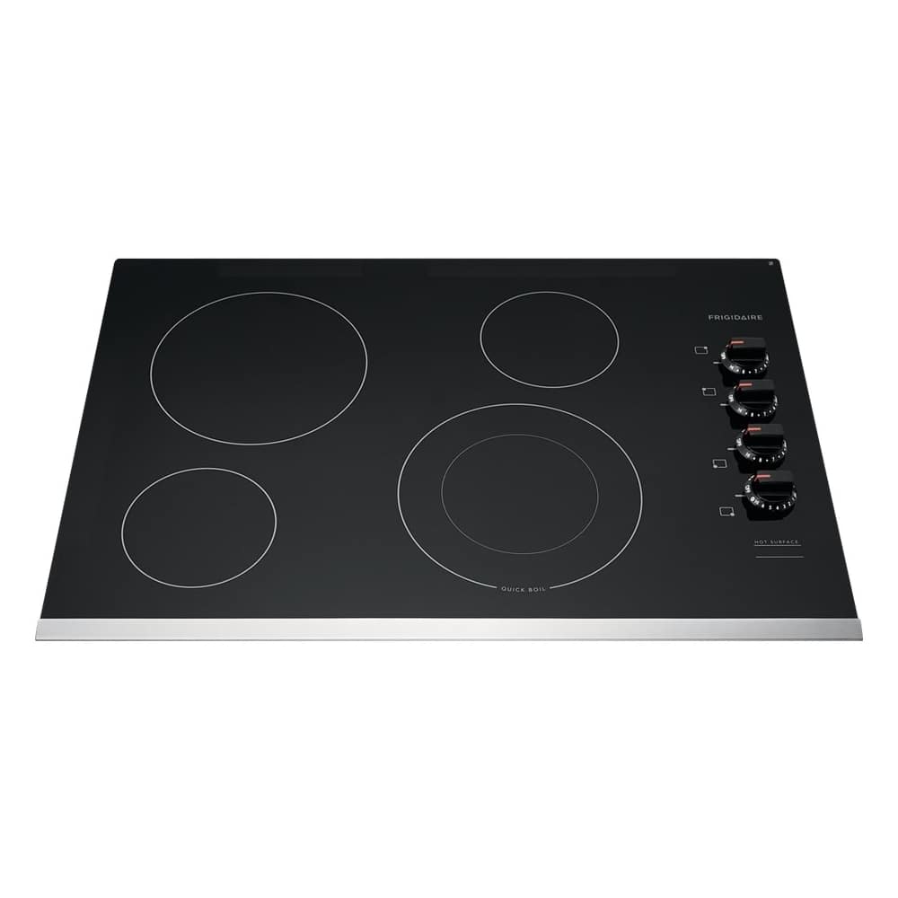 Frigidaire - 30" Built-In Electric 4 Burner Cooktop with Quick Boil and SpaceWise Element - Stainless Steel - Front_Zoom