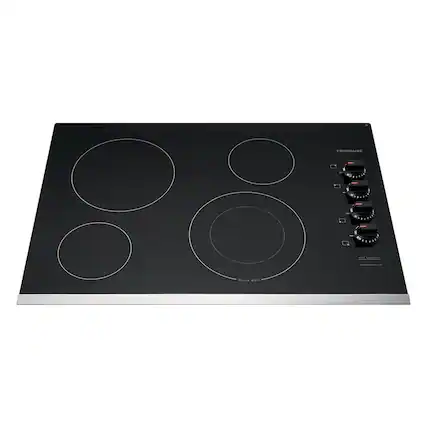 Front. Frigidaire - 30" Electric Cooktop - Black.