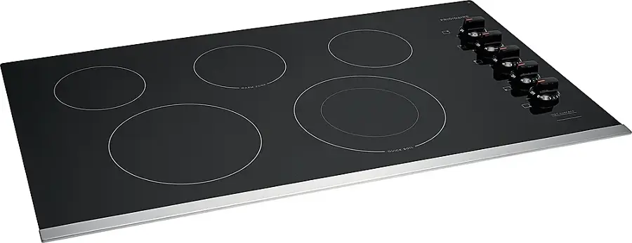 Alt View 15. Frigidaire - 36" Electric Cooktop - Black.