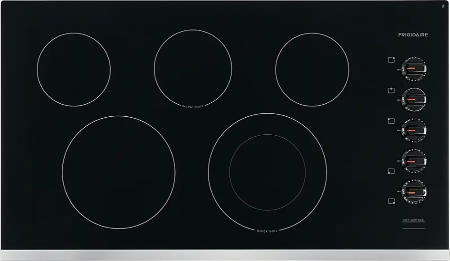 Alt View 16. Frigidaire - 36" Electric Cooktop - Black.