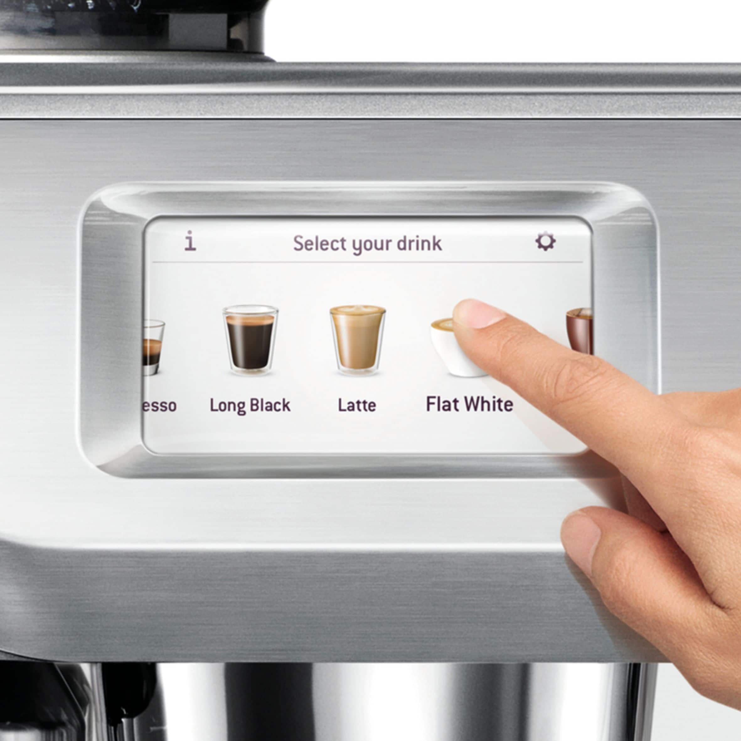 Alt View 14. Breville - Oracle Touch Espresso Machine with 15 bars of pressure, Milk Frother and intergrated grinder - Brushed Stainless Steel.