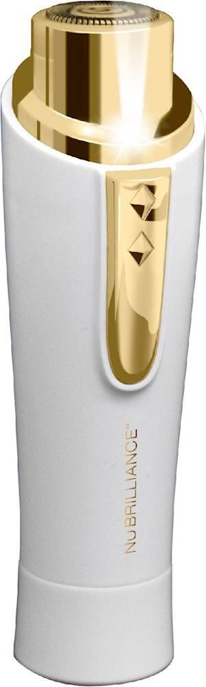 Angle. Nubrilliance - Hairless Ultimate Hair Remover - White With Gold Trim.