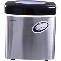 Frigidaire - 16.7" 48.5-Lb. Freestanding Icemaker - Stainless Steel - Front_Zoom