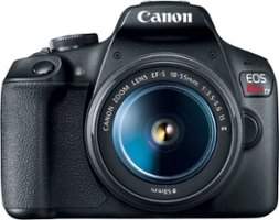 Canon - EOS Rebel T7 DSLR Video Camera with 18-55mm Lens - Black - Front_Zoom