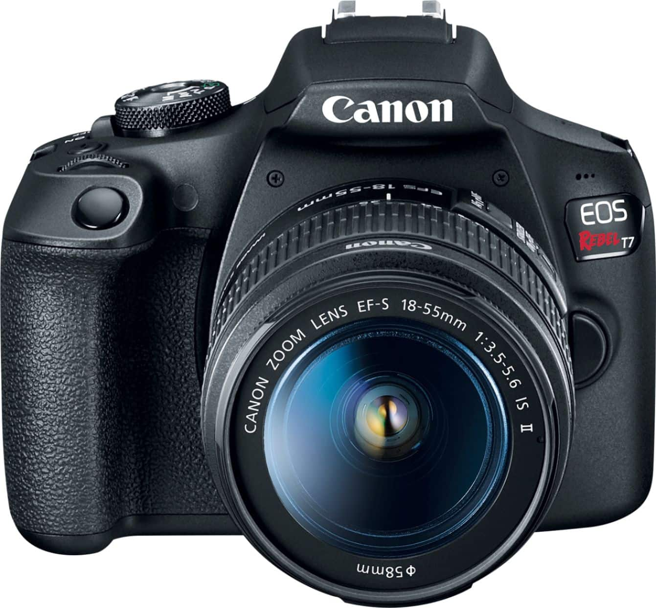 Dapper Katholiek Voorwaarde Canon EOS Rebel T7 DSLR Video Camera with 18-55mm Lens Black 2727C002 -  Best Buy