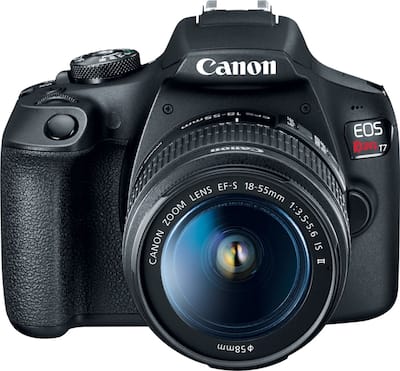 Canon EOS Rebel T7 DSLR Video Camera with 18 55mm Lens Black Canon EOS Rebel T7 DSLR Video Camera with 18 55mm Lens Black