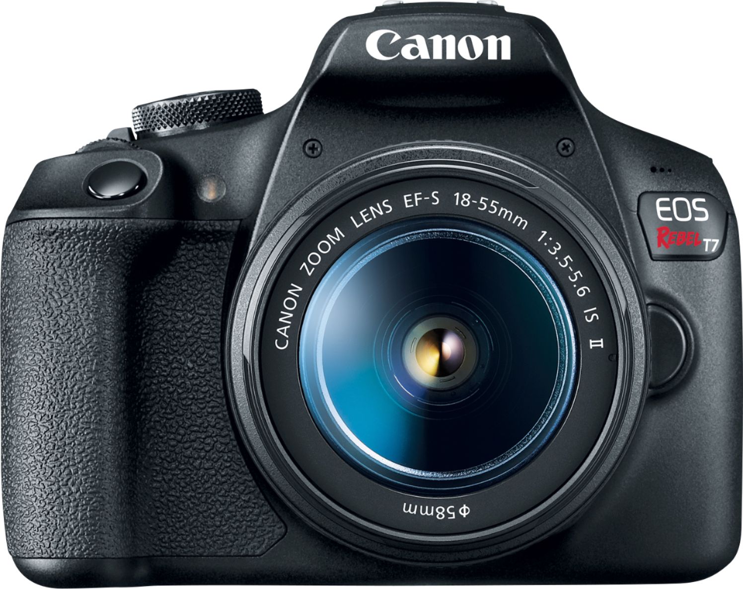 Canon - EOS Rebel T7 DSLR Video Two Lens Kit with EF-S 18-55mm and EF