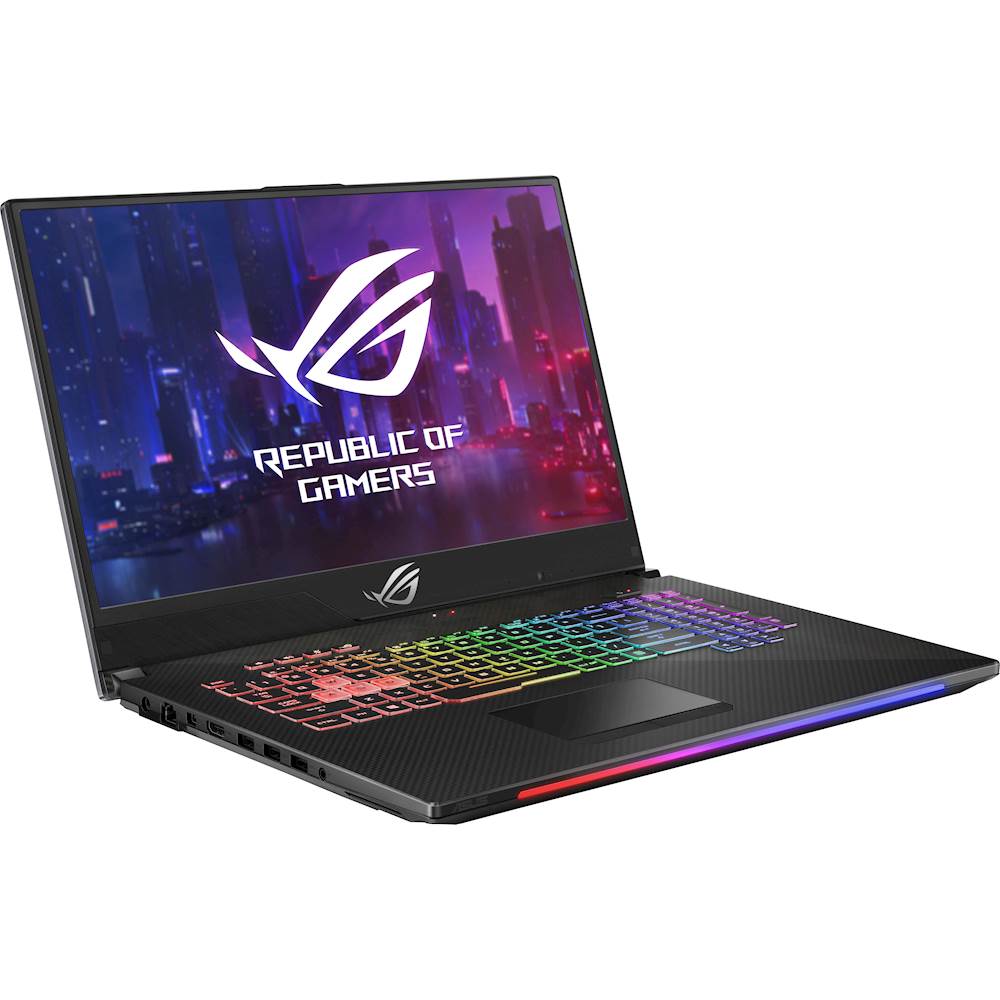 Angle View: ASUS - ROG Strix SCAR II 17.3" Gaming Laptop - Intel Core i7 - 16Gb Memory - NVIDIA GeForce RTX 2070 - 512GB Solid State Drive