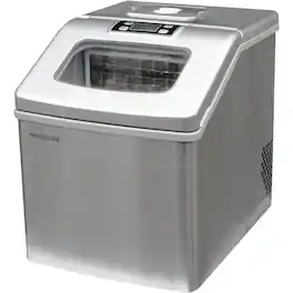 Frigidaire - 13.3" 40-Lb. Freestanding Icemaker - Stainless Steel