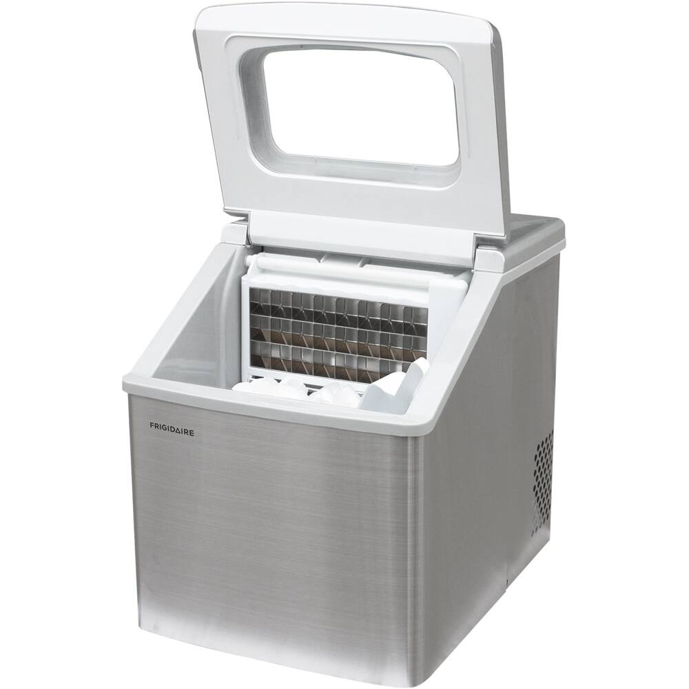 Alt View 11. Frigidaire - 13.3" 40-Lb. Freestanding Icemaker - Stainless Steel.