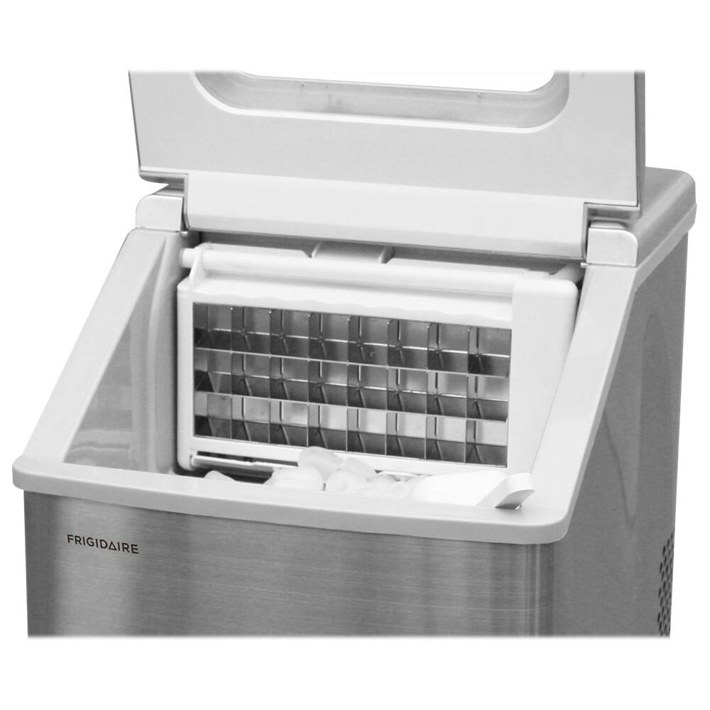 Alt View 13. Frigidaire - 13.3" 40-Lb. Freestanding Icemaker - Stainless Steel.