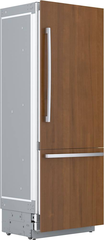 Angle View: Bosch - Benchmark Series 16 Cu. Ft. Bottom-Freezer Built-In Refrigerator - Custom Panel Ready