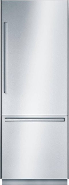 Front Zoom. Bosch - Benchmark Series 16 Cu. Ft. Bottom-Freezer Built-In Refrigerator - Stainless steel.