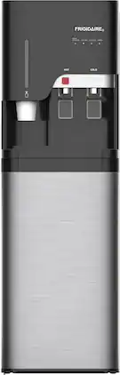 Frigidaire - Bottom-Loading Freestanding Water Cooler/Dispenser with Cup Storage - Stainless Steel