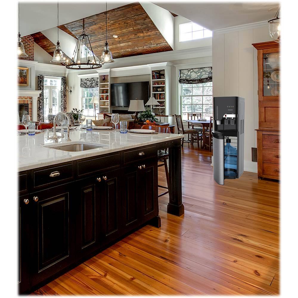 Alt View 15. Frigidaire - Bottom-Loading Freestanding Water Cooler/Dispenser with Cup Storage - Stainless Steel.