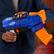 Alt View 19. Nerf - N-Strike Elite Rukkus ICS-8 Blaster - Blue/Orange.