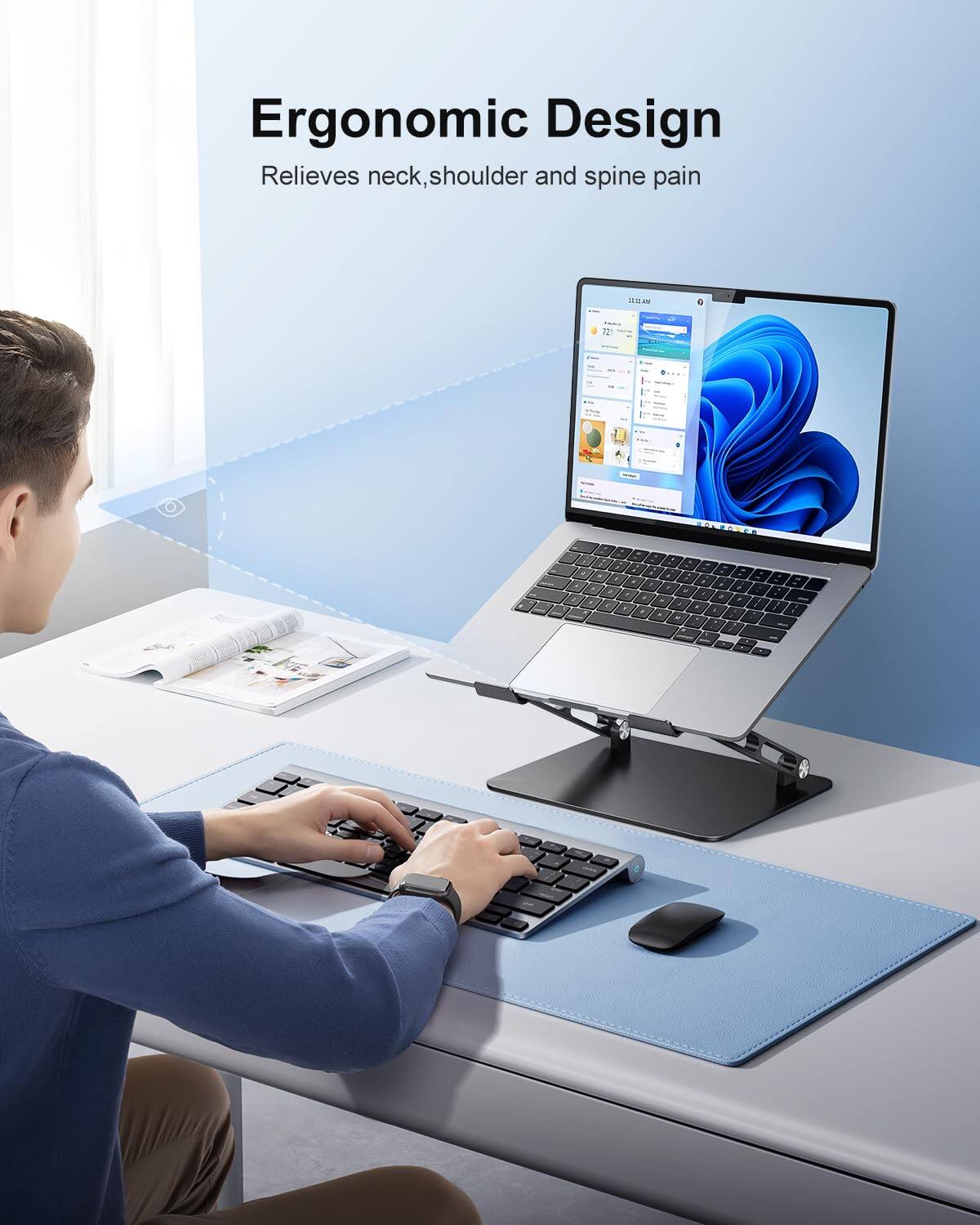 Ergonomic Design  
Relieves neck, shoulder and spine pain