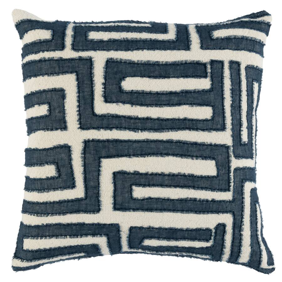 Dynamic Front Hand Manhattan Lane 22 Inch Square Accent Throw Pillow, Hand Stitched ...