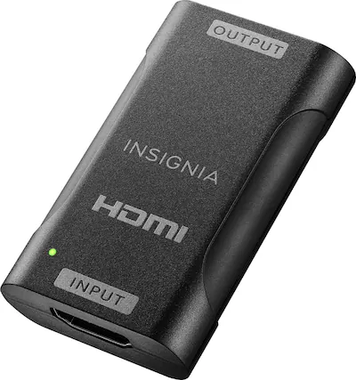 Front. Insignia™ - HDMI Cable Repeater with 4K and HDR Support - Black.