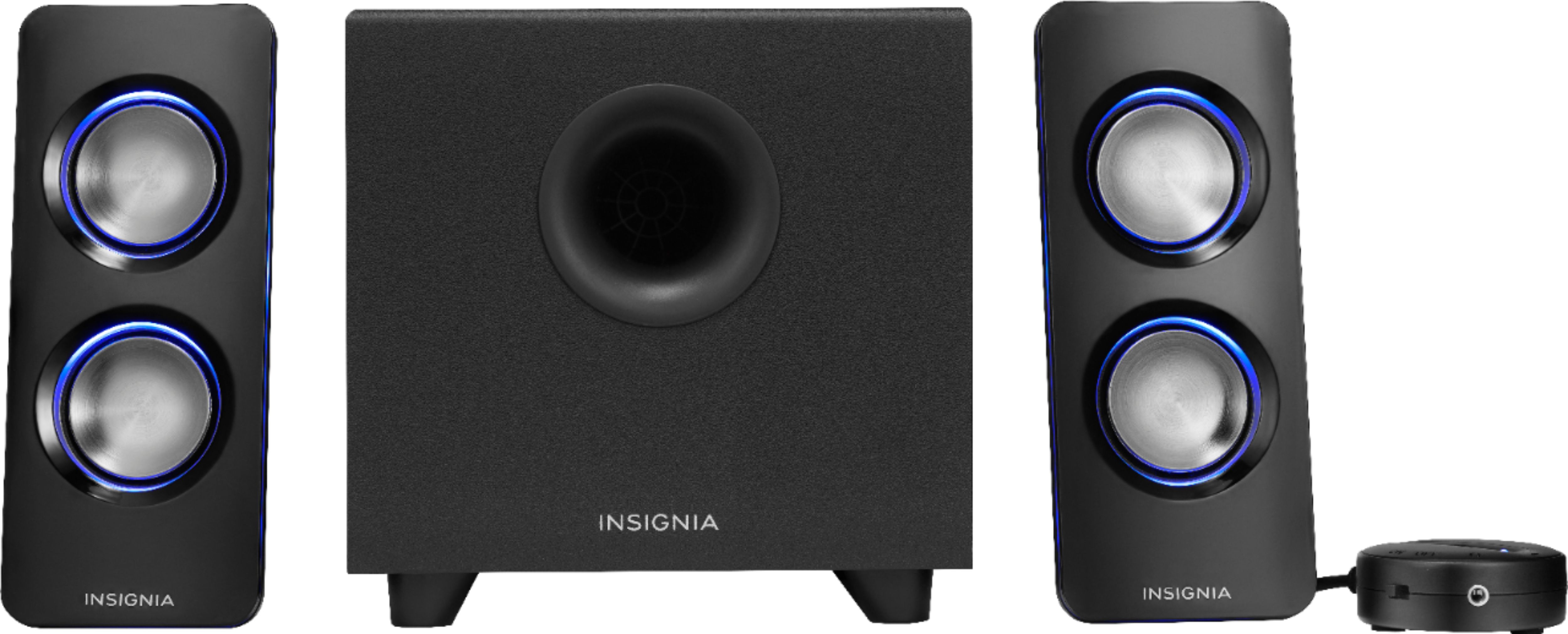 Haiku fordampning høst Insignia™ 2.1 Bluetooth Lighted Speaker System (3-Piece) Black NS-5004BT -  Best Buy