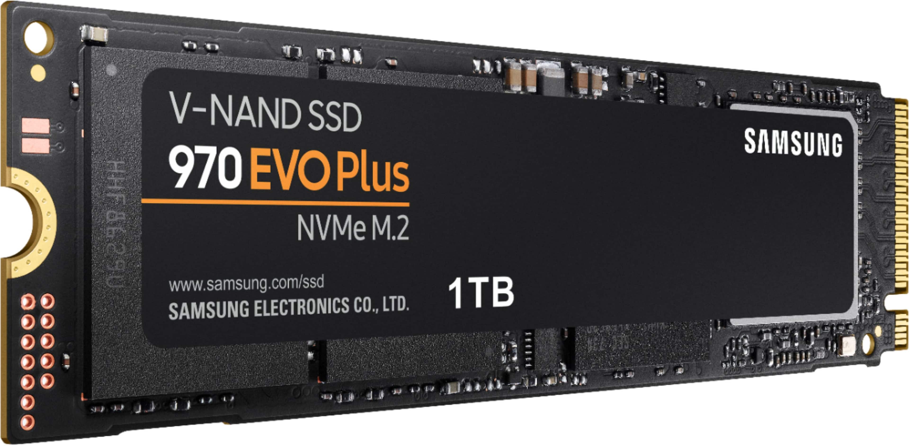Alt View 11. Samsung - 970 EVO Plus 1TB Internal SSD PCIe Gen 3 x4 NVMe - Black.