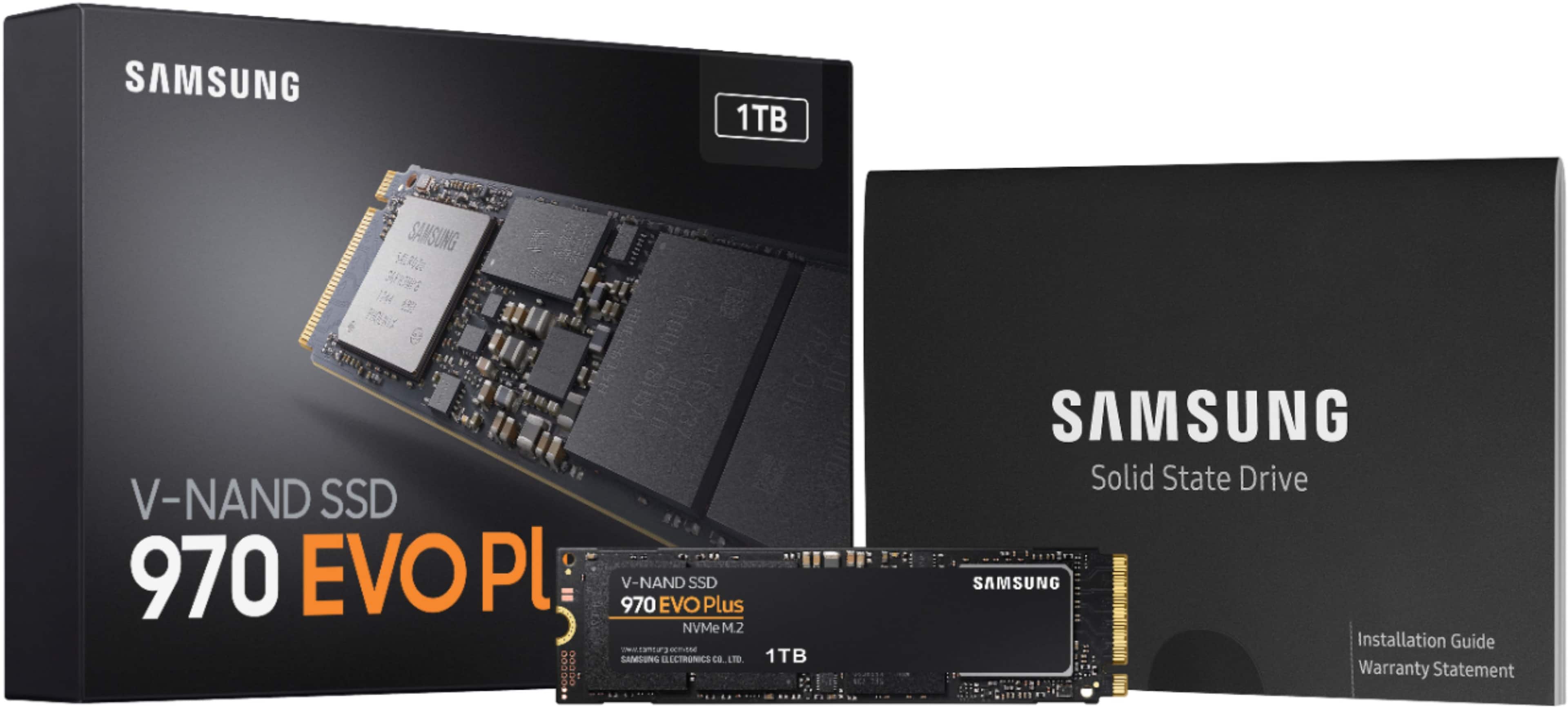 Alt View 13. Samsung - 970 EVO Plus 1TB Internal SSD PCIe Gen 3 x4 NVMe - Black.