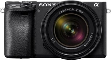 Sony - Alpha a6400 Mirrorless 4K Video Camera with E 18-135mm f/3.5-5.6 OSS Lens - Black - Front_Zoom