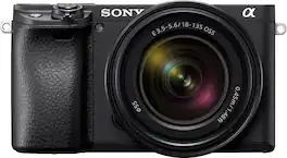 Sony - Alpha 6400 APS-C Mirrorless Camera 4K Video Camera with E 18-135mm f/3.5-5.6 OSS Lens - Black